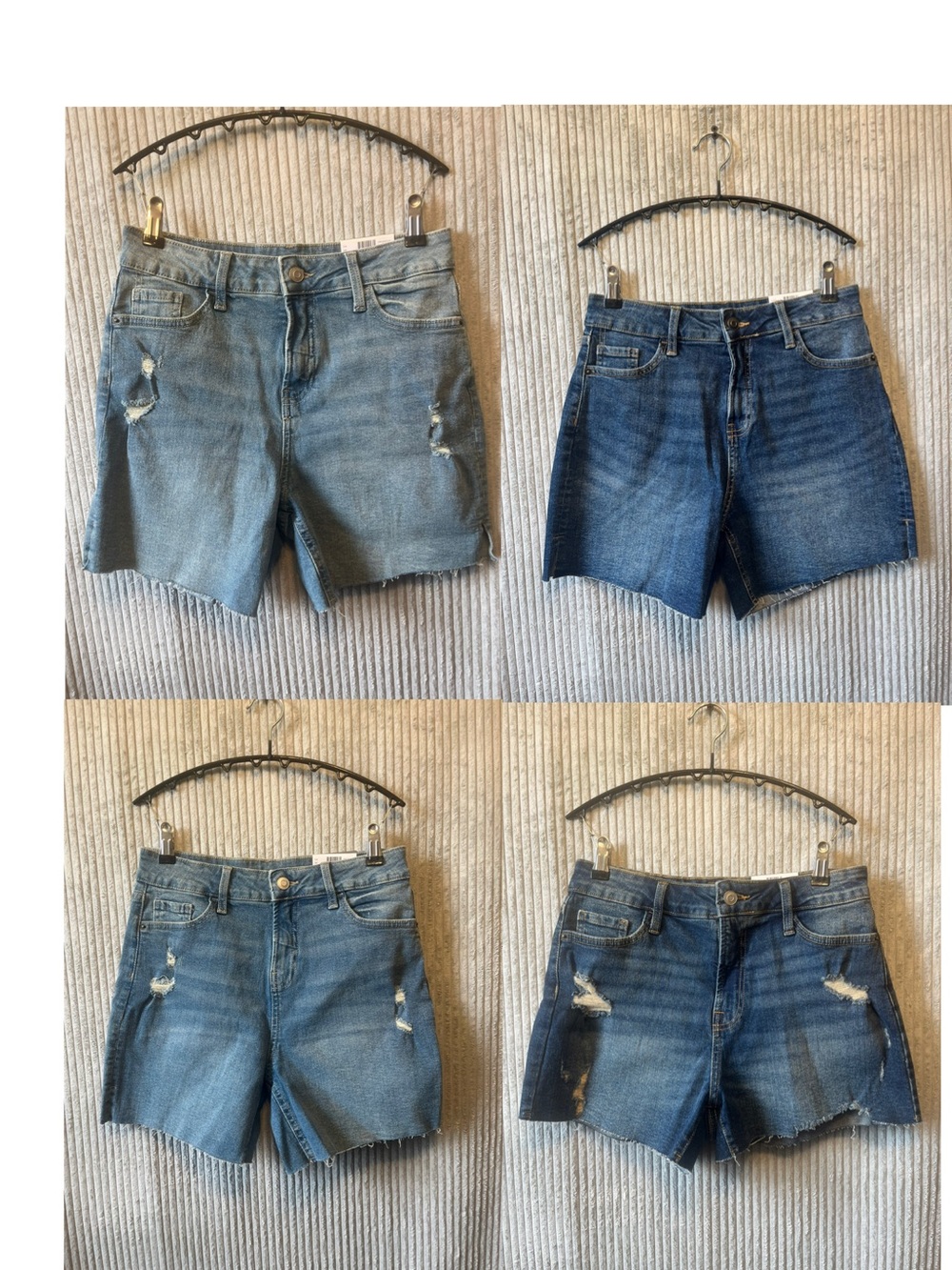 George Women's Blue Washed Distressed Denim Shorts 4 Pairs (6)